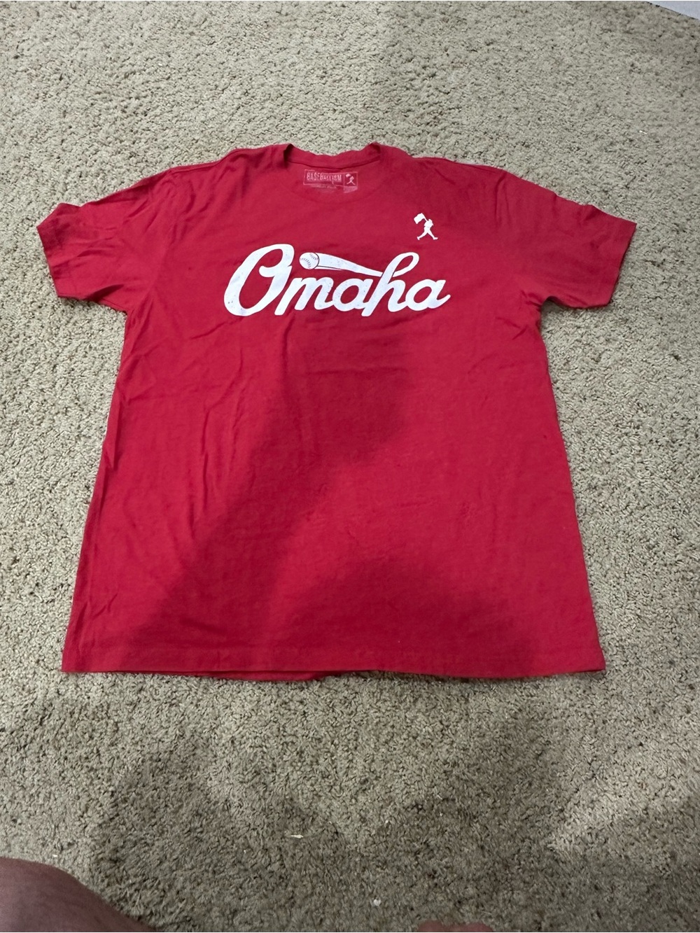 BASEBALLISM Red Graphic Tee with White Logo